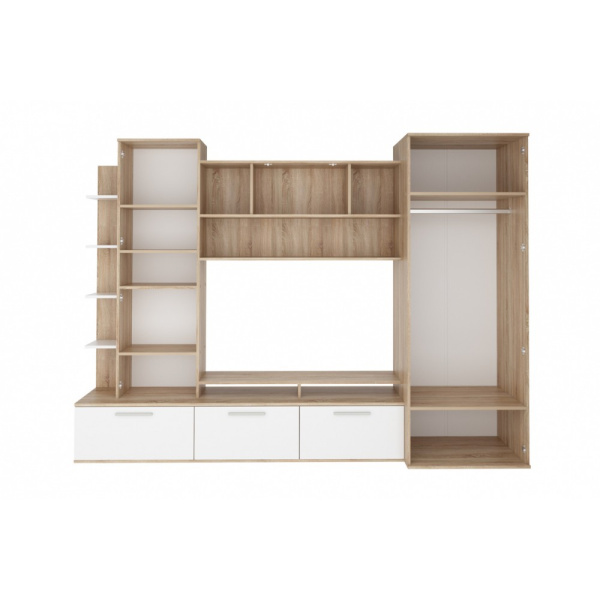 Стенка для гостиной Денвер Дуб сонома/Белый Стенка для гостиной Денвер Дуб сонома/Белый