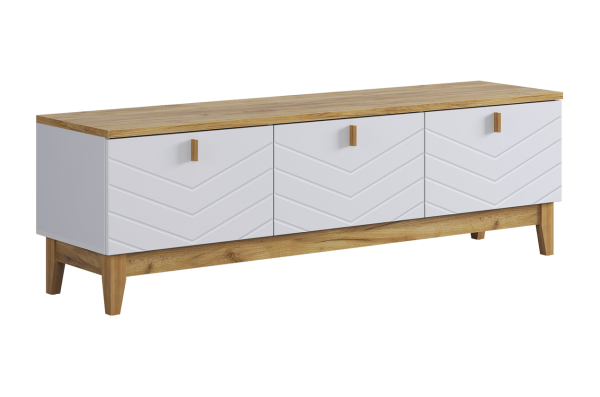 Тумба 2 Хюгге белое дерево/дуб крафт золотой/белый матовый Тумба 2 Хюгге белое дерево/дуб крафт золотой/белый матовый