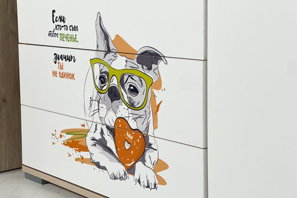 Зоо Комод 26.01(дуб мария/белый) Зоо Комод 26.01(дуб мария/белый)