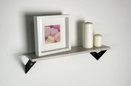 Полка навесная Рич кашемир/черный Полка навесная Рич кашемир/черный