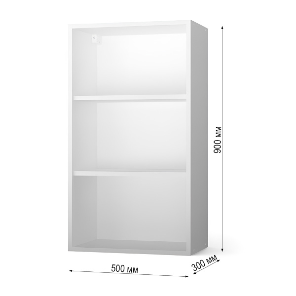 НОВА ВЫСОТА 900 Корпус шкафа настенного 1-но дверного 500 / Белый НОВА ВЫСОТА 900 Корпус шкафа настенного 1-но дверного 500 / Белый