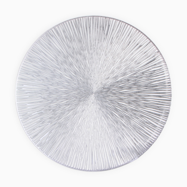 Салфетка сервировочная Доляна цв.серебро, d 38 см  Салфетка сервировочная Доляна цв.серебро, d 38 см