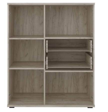 Комод со стеклом Альянс Дуб крафт/Белый глянец Комод со стеклом Альянс Дуб крафт/Белый глянец