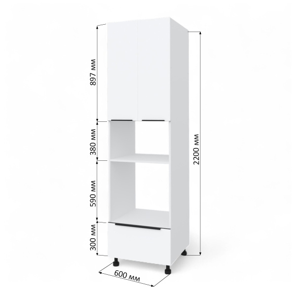 КАТАНИЯ  Пенал под духовой шкаф+микроволновку КАТАНИЯ  Пенал под духовой шкаф+микроволновку