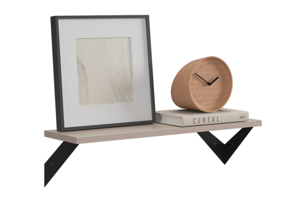 Полка навесная Рич кашемир/черный Полка навесная Рич кашемир/черный