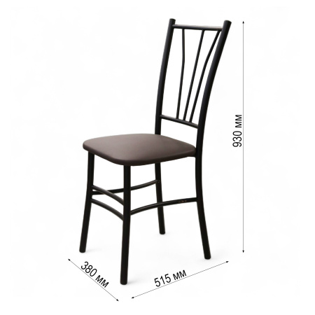 Стул Трилогия (черный, к/з Коричневый 130) Стул Трилогия (черный, к/з Коричневый 130)