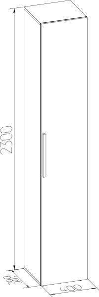 Nature 83 Шкаф для белья Ясень Анкор св-Черный Nature 83 Шкаф для белья Ясень Анкор св-Черный