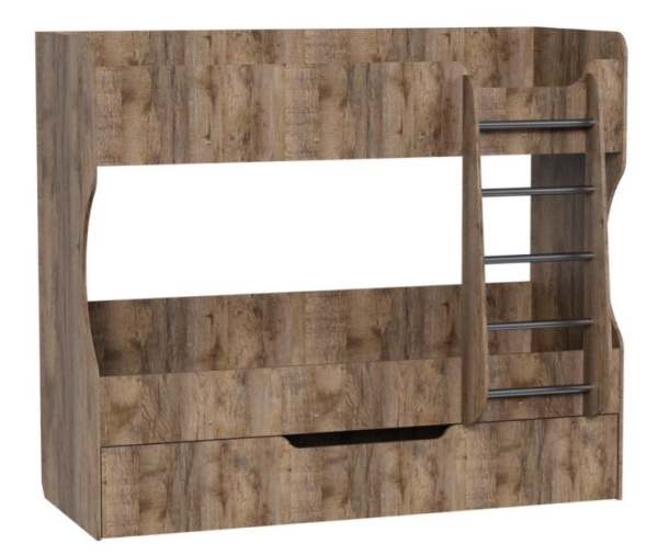 Кровать 2-х ярусная (3-х местная) "Монреаль" б/матр. (Дуб самдал)