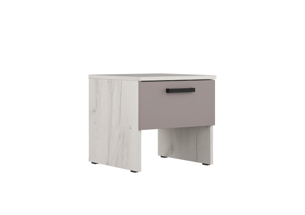 Ультра Тумба прикроватная ТП-23 крафт белый/глиняный серый Ультра Тумба прикроватная ТП-23 крафт белый/глиняный серый