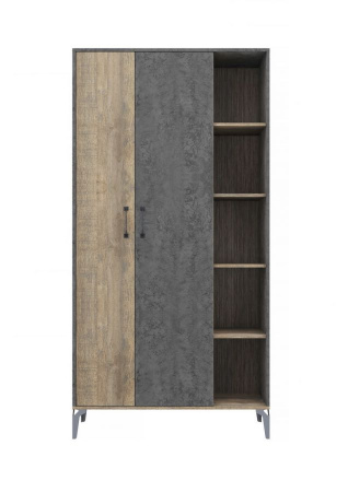 Шкаф плательный Статус дуб самдал/цемент темный Шкаф плательный Статус дуб самдал/цемент темный