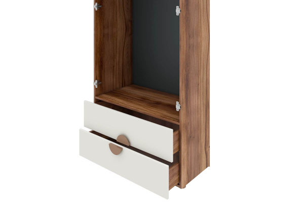 Тризиль Детская 476.01 Шкаф 2-х дв. с ящ./Дуб Барокко/зел.камень Тризиль Детская 476.01 Шкаф 2-х дв. с ящ./Дуб Барокко/зел.камень