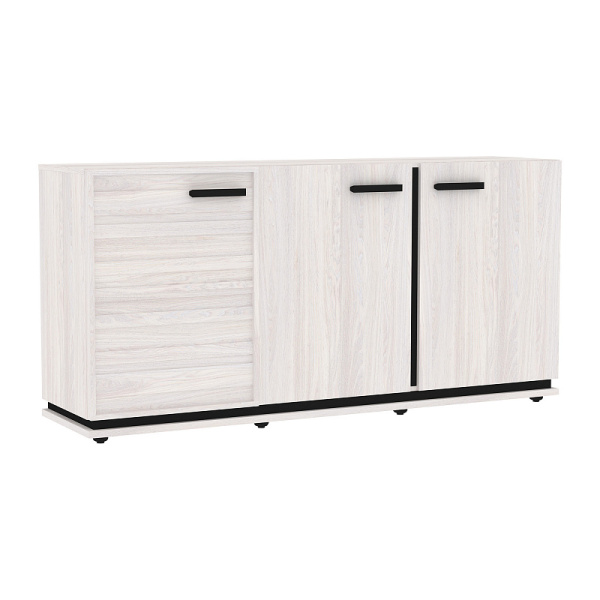 Nature 5(гостиная) Тумба МЦН (Ясень анкор светлый-Черный)  Nature 5(гостиная) Тумба МЦН (Ясень анкор светлый-Черный)