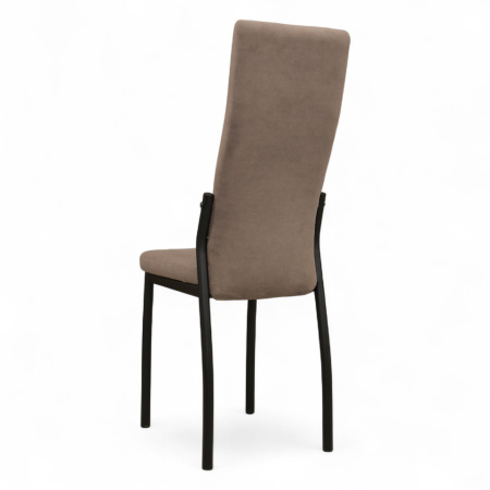 Стул Лорд Ромб черный, велюр коричневый