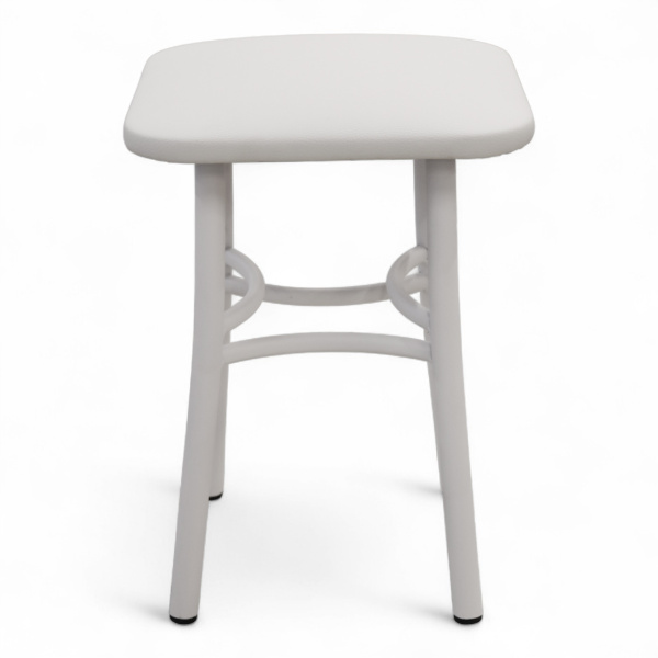 Табурет Классик Кожзам Белый/ Металл Белый Табурет Классик Кожзам Белый/ Металл Белый