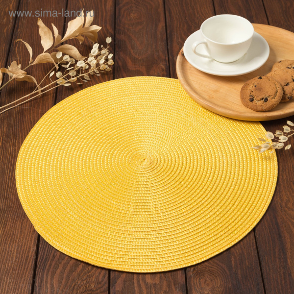 Салфетка сервировочная Доляна  "Классика", цв.жёлтый Салфетка сервировочная Доляна  "Классика", цв.жёлтый