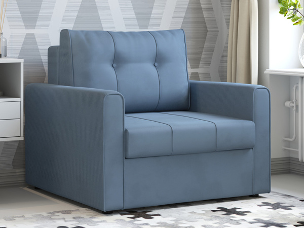 Кресло-кр. "Лео" Арт. ТК 361 (Тори 83 велюр серо-синий) Кресло-кр. "Лео" Арт. ТК 361 (Тори 83 велюр серо-синий)