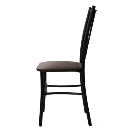 Стул Трилогия (черный, к/з Коричневый 130) Стул Трилогия (черный, к/з Коричневый 130)
