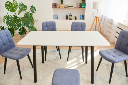 Стол Портофино-мини-L 950*650(+32) черный/ белый Стол Портофино-мини-L 950*650(+32) черный/ белый