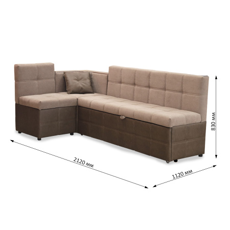 Кухонный уголок "Капучино 3-1" (Правый) (Tesla 05/Nubuk Ground 7) мдф Дуб Шато Кухонный уголок "Капучино 3-1" (Правый) (Tesla 05/Nubuk Ground 7) мдф Дуб Шато