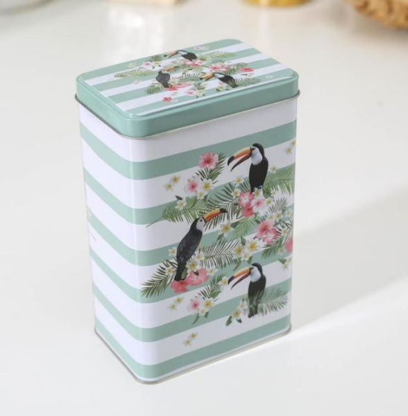 Банка для сыпучих продуктов "Экзотика" 19х12х7,5 см Дек