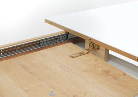 Стол Солярис-2 В 1250(550)840  OptiWhite/морилка Стол Солярис-2 В 1250(550)840  OptiWhite/морилка