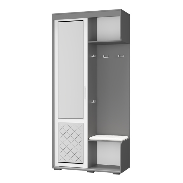 Прихожая Варда графит/белый