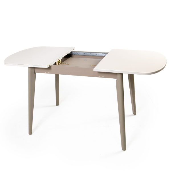 Стол Кристалл -2,1100(390)700, Стекло (латте) Стол Кристалл -2,1100(390)700, Стекло (латте)