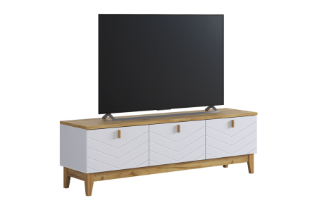 Тумба 2 Хюгге белое дерево/дуб крафт золотой/белый матовый Тумба 2 Хюгге белое дерево/дуб крафт золотой/белый матовый