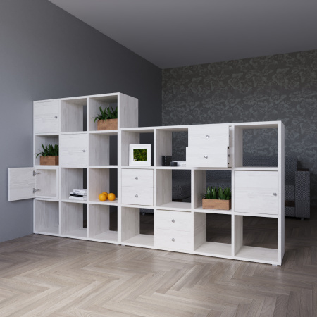 КОРИНН  Стеллаж 2 х 4 ячейки / Сосна лофт КОРИНН  Стеллаж 2 х 4 ячейки / Сосна лофт