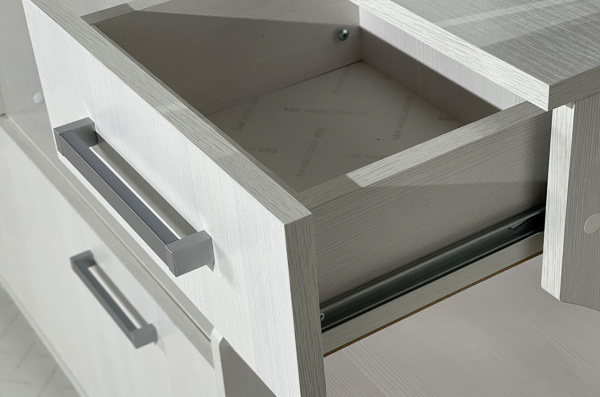 Прихожая Барселона-1, 1301х344х2110 (Белый рамух) Прихожая Барселона-1, 1301х344х2110 (Белый рамух)