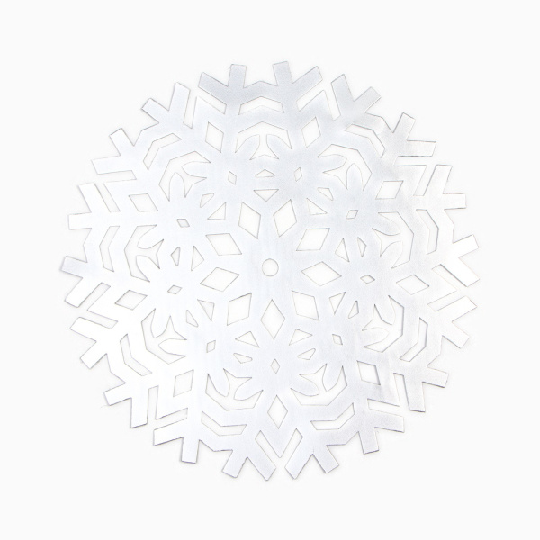 Салфетка сервировочная Доляна Снежинка цв.серебро, d 38 Салфетка сервировочная Доляна Снежинка цв.серебро, d 38