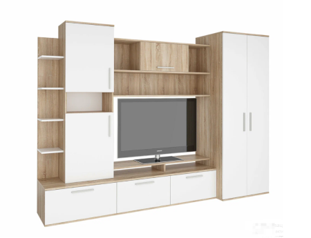 Стенка для гостиной Денвер Дуб сонома/Белый Стенка для гостиной Денвер Дуб сонома/Белый