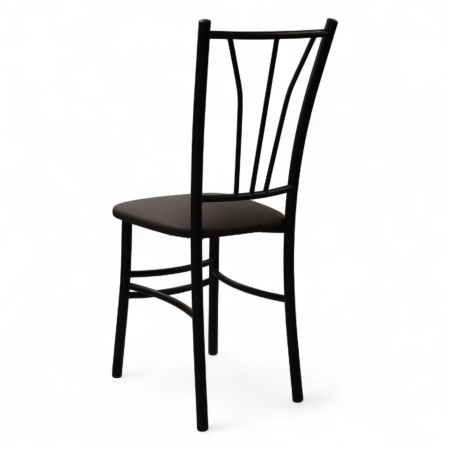 Стул Трилогия (черный, к/з Коричневый 130) Стул Трилогия (черный, к/з Коричневый 130)