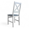 Стул Бриз Р, эмаль белая, ткань Катания 14 (Серо-Голубой) Стул Бриз Р, эмаль белая, ткань Катания 14 (Серо-Голубой)
