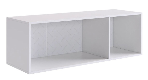 Зефир Антресоль 3дв/119.01/Белое дерево/серый (эмаль)