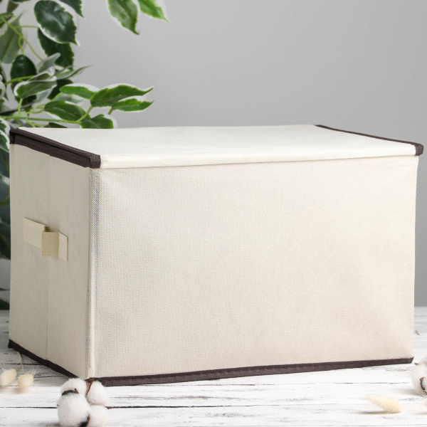 Короб стеллажный для хранения с крышкой «Фламинго»,  Короб стеллажный для хранения с крышкой «Фламинго»,