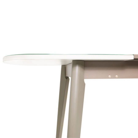 Стол Кристалл -2,1100(390)700, Стекло (латте) Стол Кристалл -2,1100(390)700, Стекло (латте)