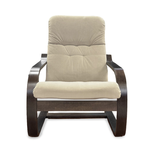 Кресло Сайма ткань Фреш 04 бежевый/Орех Кресло Сайма ткань Фреш 04 бежевый/Орех