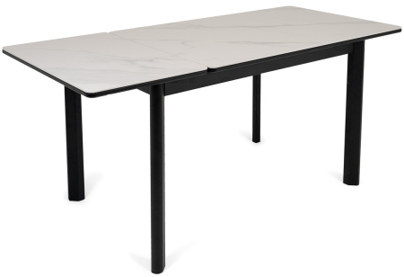 Стол Римини-мини белый мрамор/черный Стол Римини-мини белый мрамор/черный