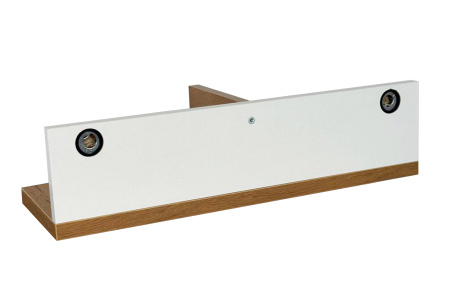 Полка навесная  Хюгге белое дерево/дуб крафт золотой Полка навесная  Хюгге белое дерево/дуб крафт золотой