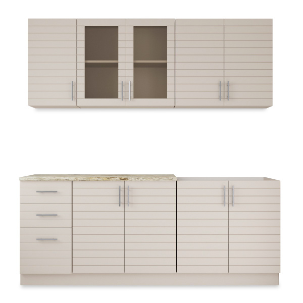 Кухня Комплект №9 Кашемир/Кашемир (столеш Версаль без мойки) 2,0м  Кухня Комплект №9 Кашемир/Кашемир (столеш Версаль без мойки) 2,0м