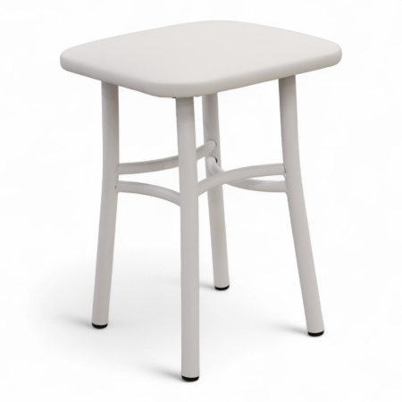 Табурет Классик Кожзам Белый/ Металл Белый Табурет Классик Кожзам Белый/ Металл Белый