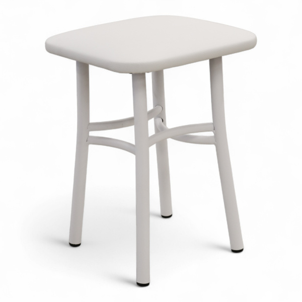 Табурет Классик Кожзам Белый/ Металл Белый Табурет Классик Кожзам Белый/ Металл Белый