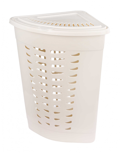 Корзина для белья угловая 45л слон. кость  М1364 Корзина для белья угловая 45л слон. кость  М1364