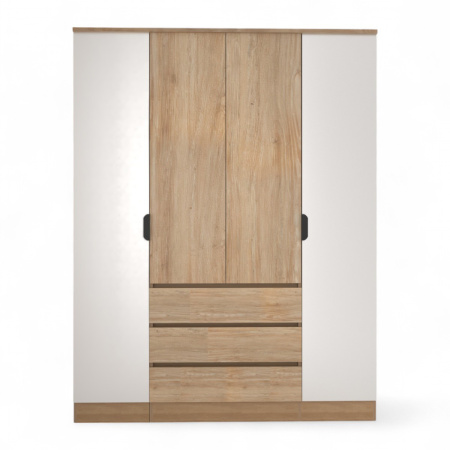 Шкаф ВЕНСЕН Дуб сонома 4-х дв., 3 ящ, Зеркало/ Дуб Сонома Шкаф ВЕНСЕН Дуб сонома 4-х дв., 3 ящ, Зеркало/ Дуб Сонома