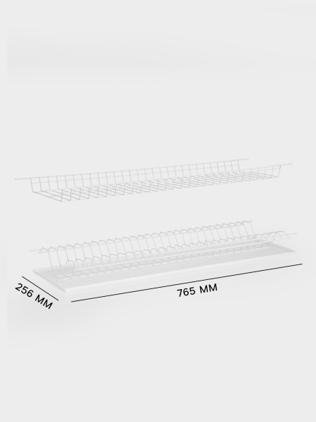 Сушилка для посуды с поддоном для шкафа на 800, БЕЛАЯ 