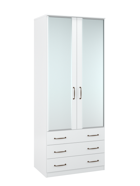 Диана Мод.Д6 Шкаф для одежды (3 ящика + полка + штанга) лам.белый Диана Мод.Д6 Шкаф для одежды (3 ящика + полка + штанга) лам.белый