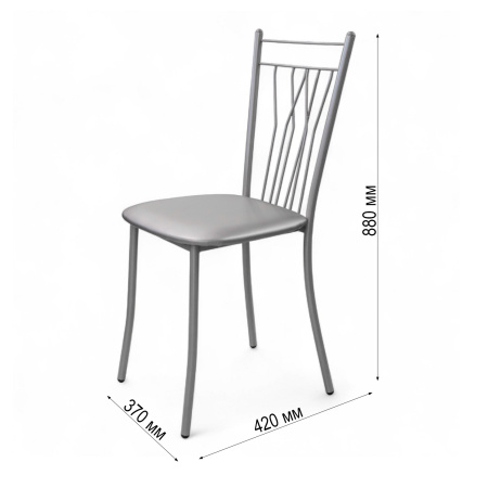 Стул ОНЕГА Лайт, металлик, винил №23 серебро Стул ОНЕГА Лайт, металлик, винил №23 серебро