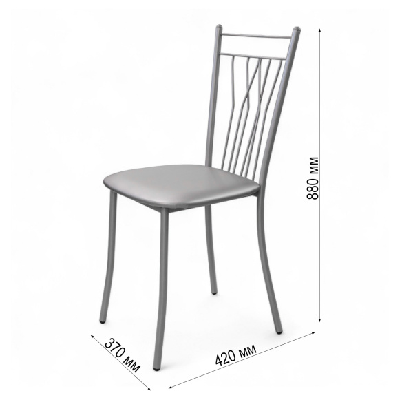 Стул ОНЕГА Лайт, металлик, винил №23 серебро Стул ОНЕГА Лайт, металлик, винил №23 серебро