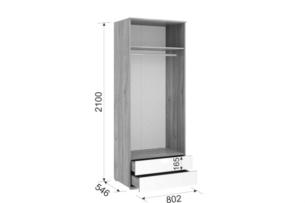 Зоо Шкаф 2-х дверный с 2-мя ящиками Зоо Шкаф 2-х дверный с 2-мя ящиками